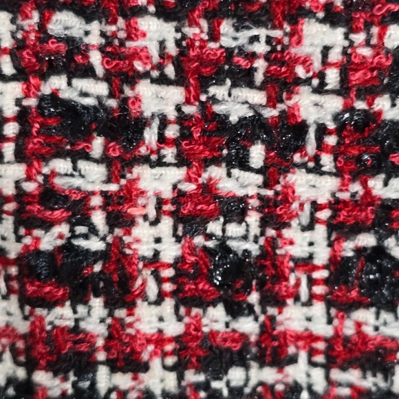 Talbots Jacket Womens 24W Red‎ Black Full Zip Long Sleeve Lined Career Preppy - Picture 4 of 13